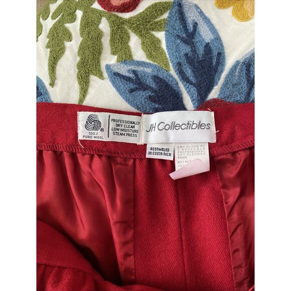 Vintage 60s Red Pencil Skirt 100% Virgin Wool Lined Women’s Size 10 Read / S - Picture 7 of 16